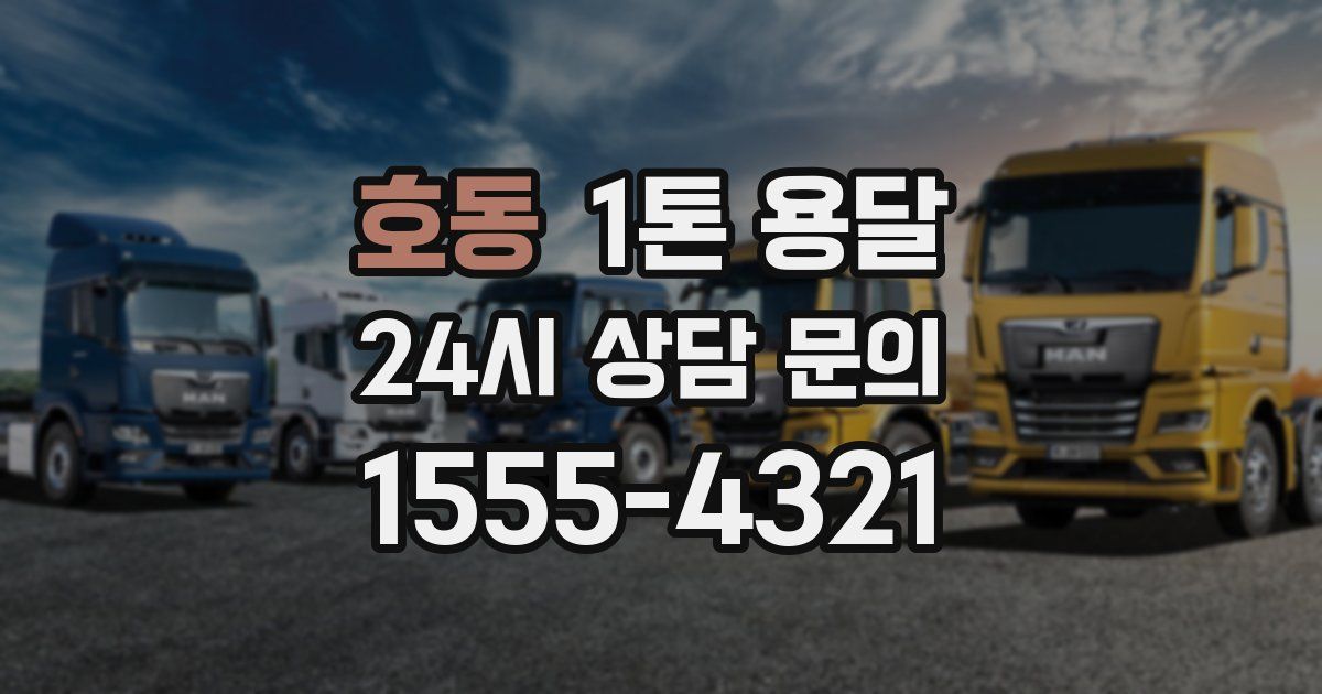 호동 1톤 용달