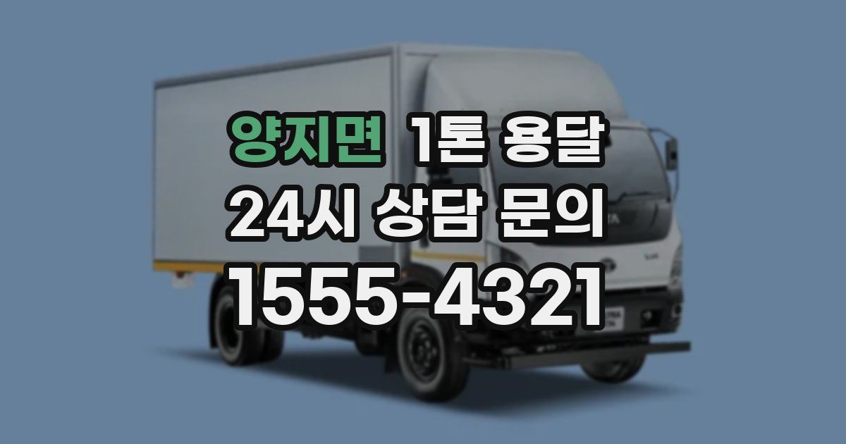 양지면 1톤 용달