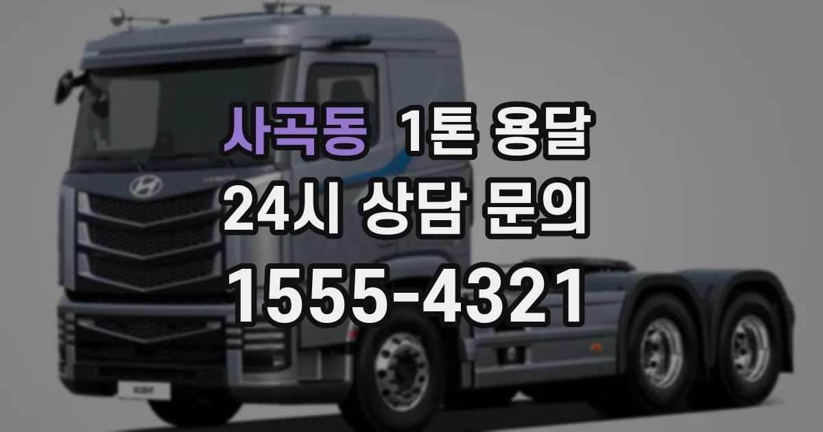 사곡동 1톤 용달