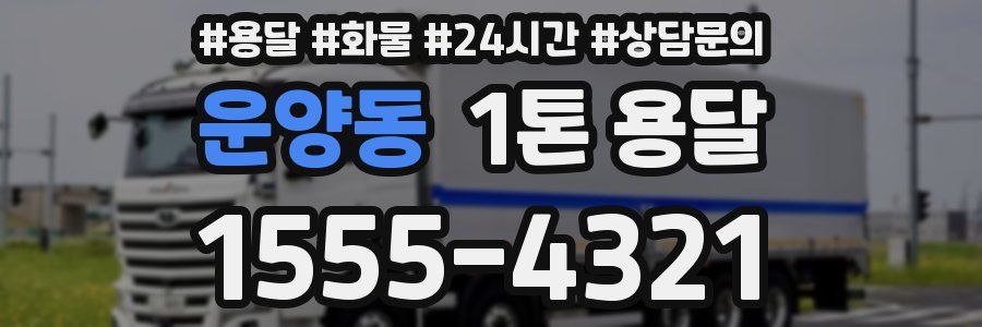 운양동 1톤 용달