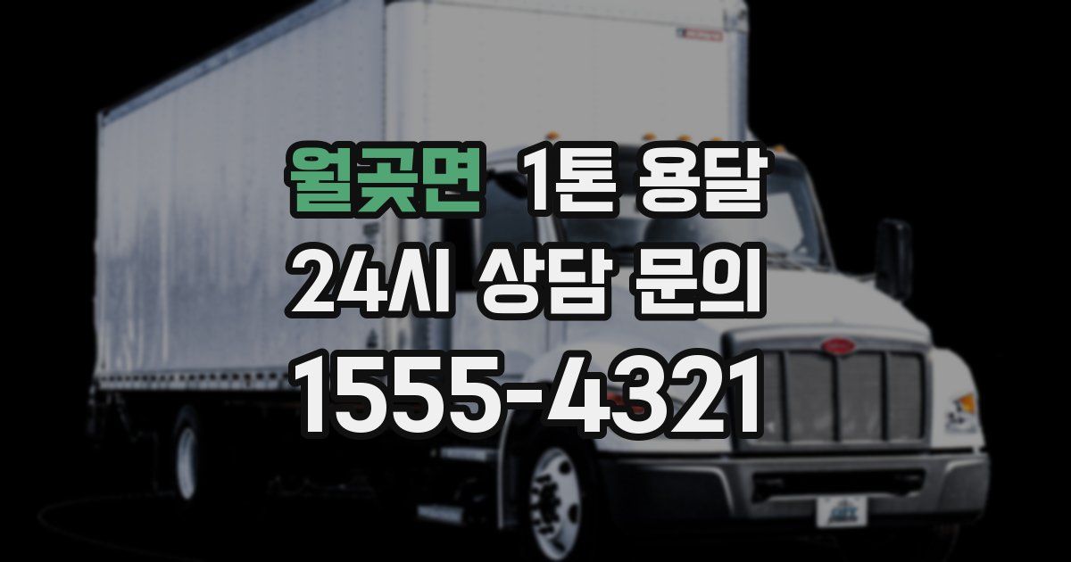 월곶면 1톤 용달