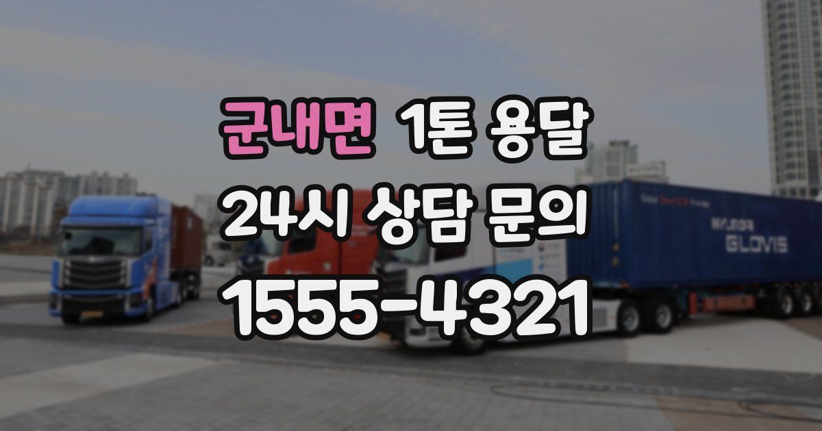 군내면 1톤 용달