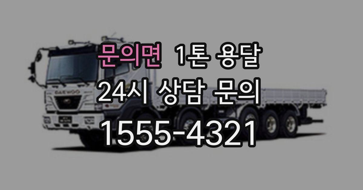 문의면 1톤 용달