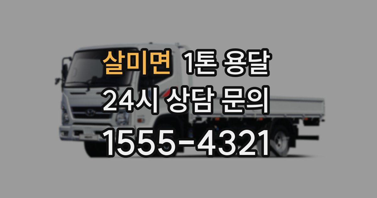 살미면 1톤 용달