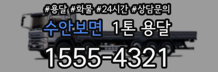 수안보면 1톤 용달