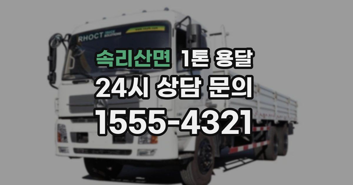속리산면 1톤 용달