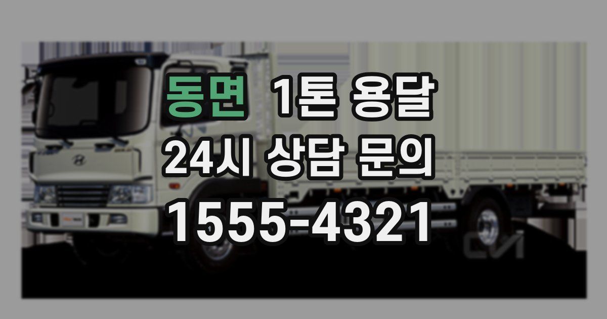 동면 1톤 용달