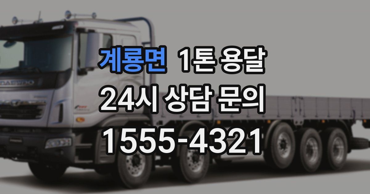 계룡면 1톤 용달