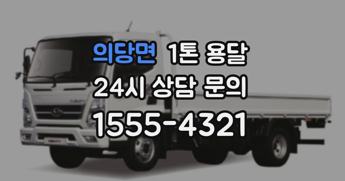 의당면 1톤 용달