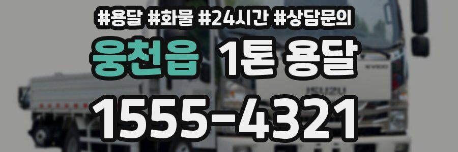 웅천읍 1톤 용달