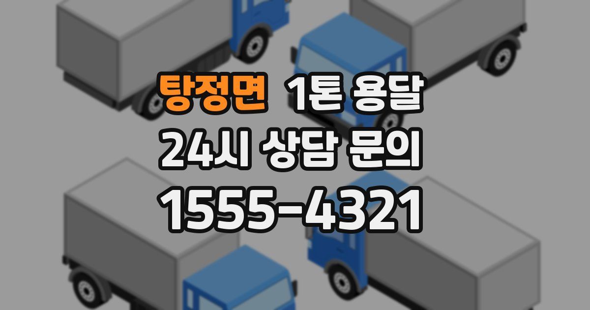 탕정면 1톤 용달