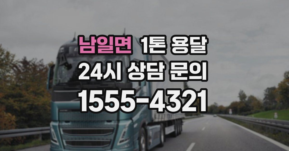 남일면 1톤 용달
