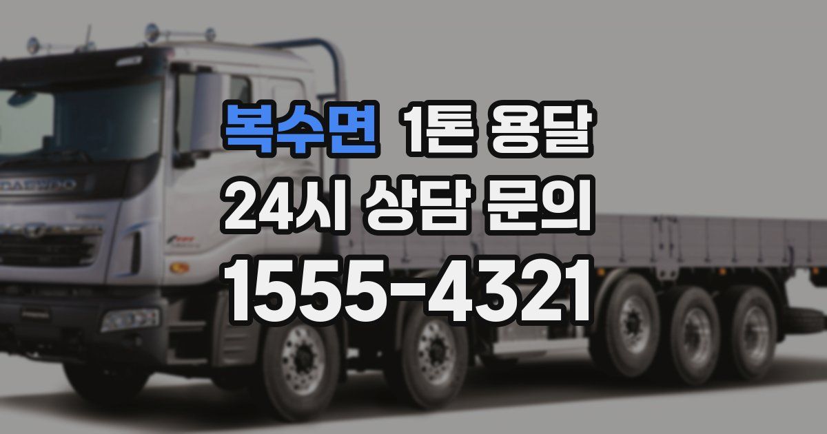 복수면 1톤 용달