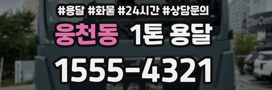 웅천동 1톤 용달
