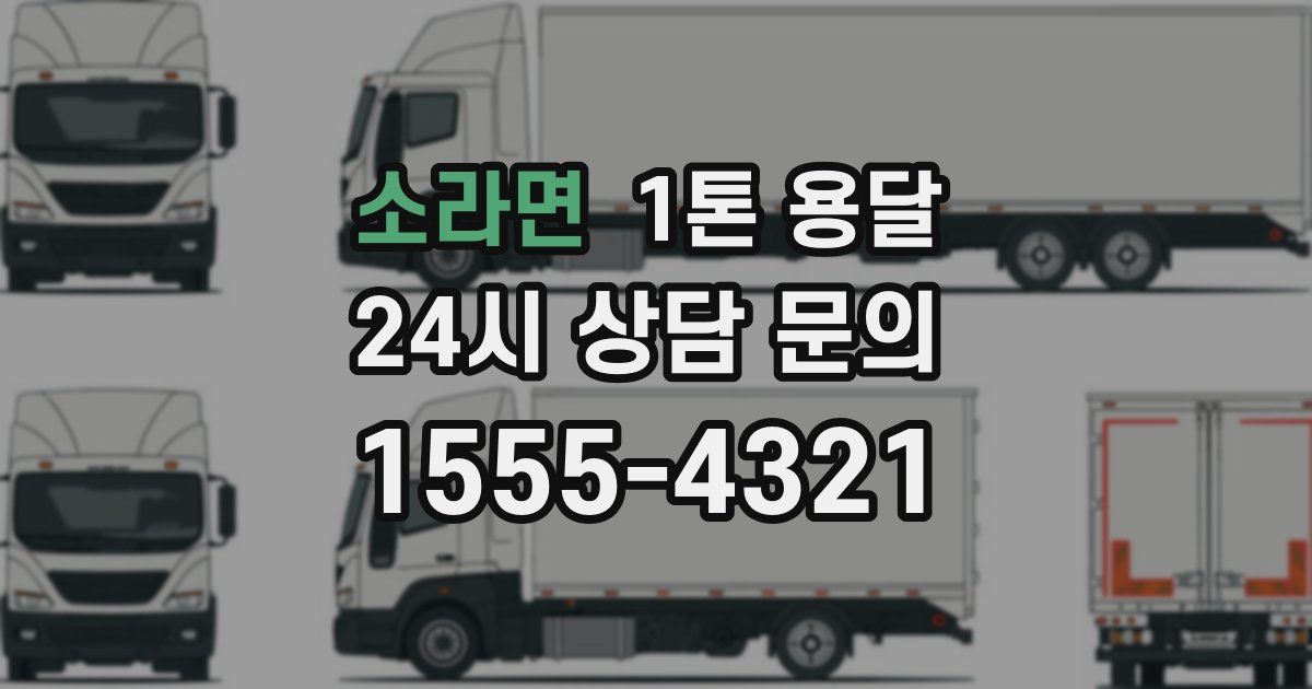 소라면 1톤 용달