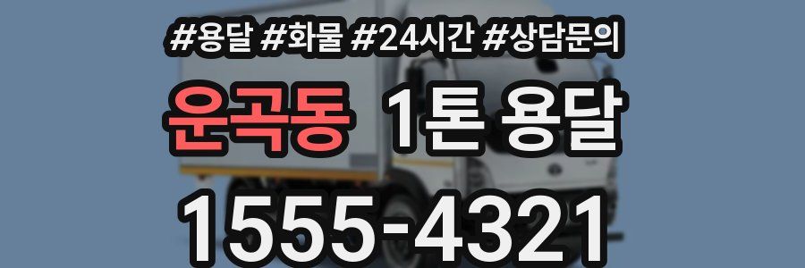 운곡동 1톤 용달