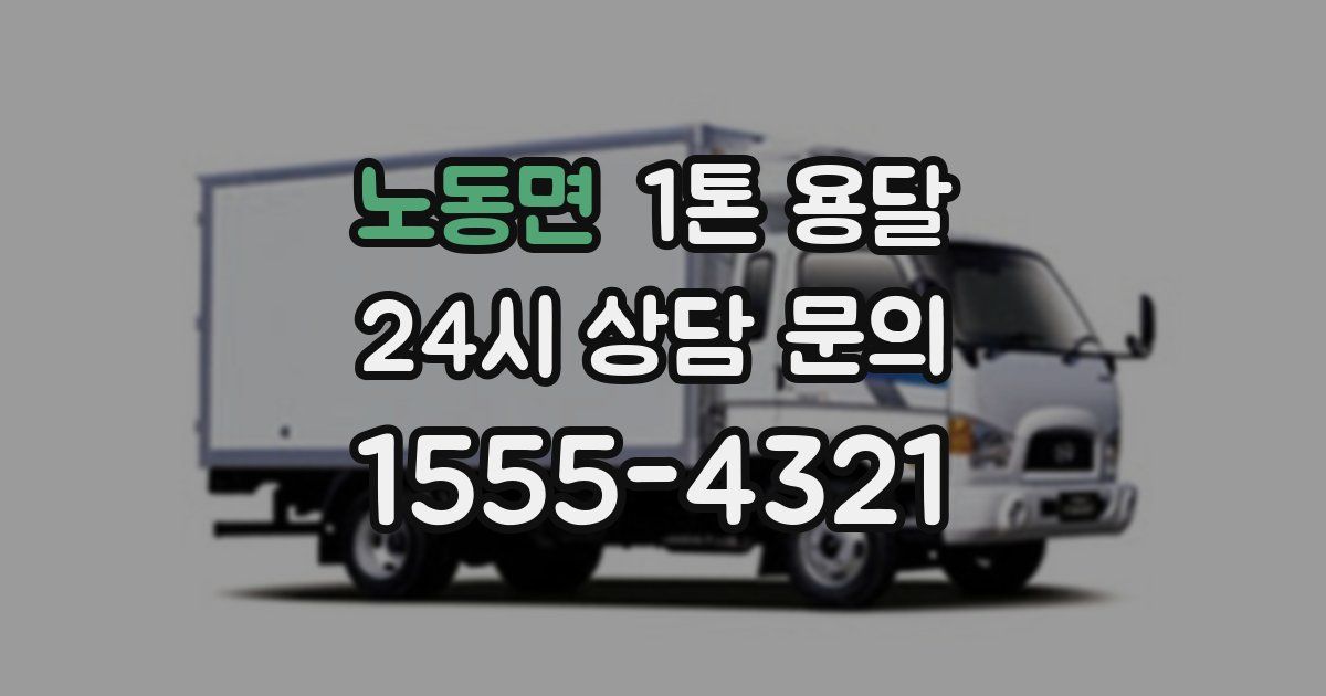 노동면 1톤 용달