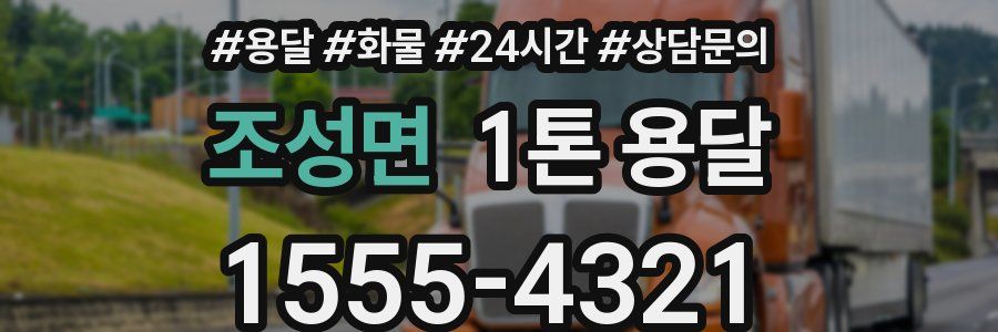 조성면 1톤 용달
