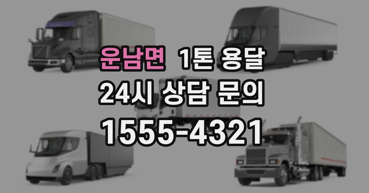 운남면 1톤 용달