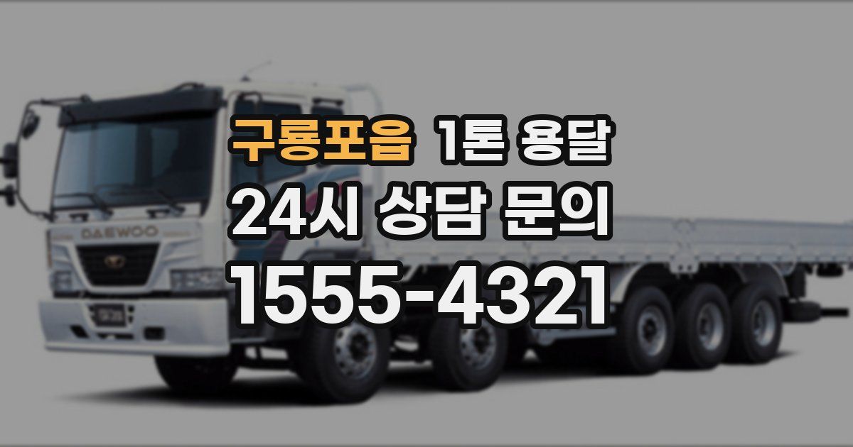 구룡포읍 1톤 용달