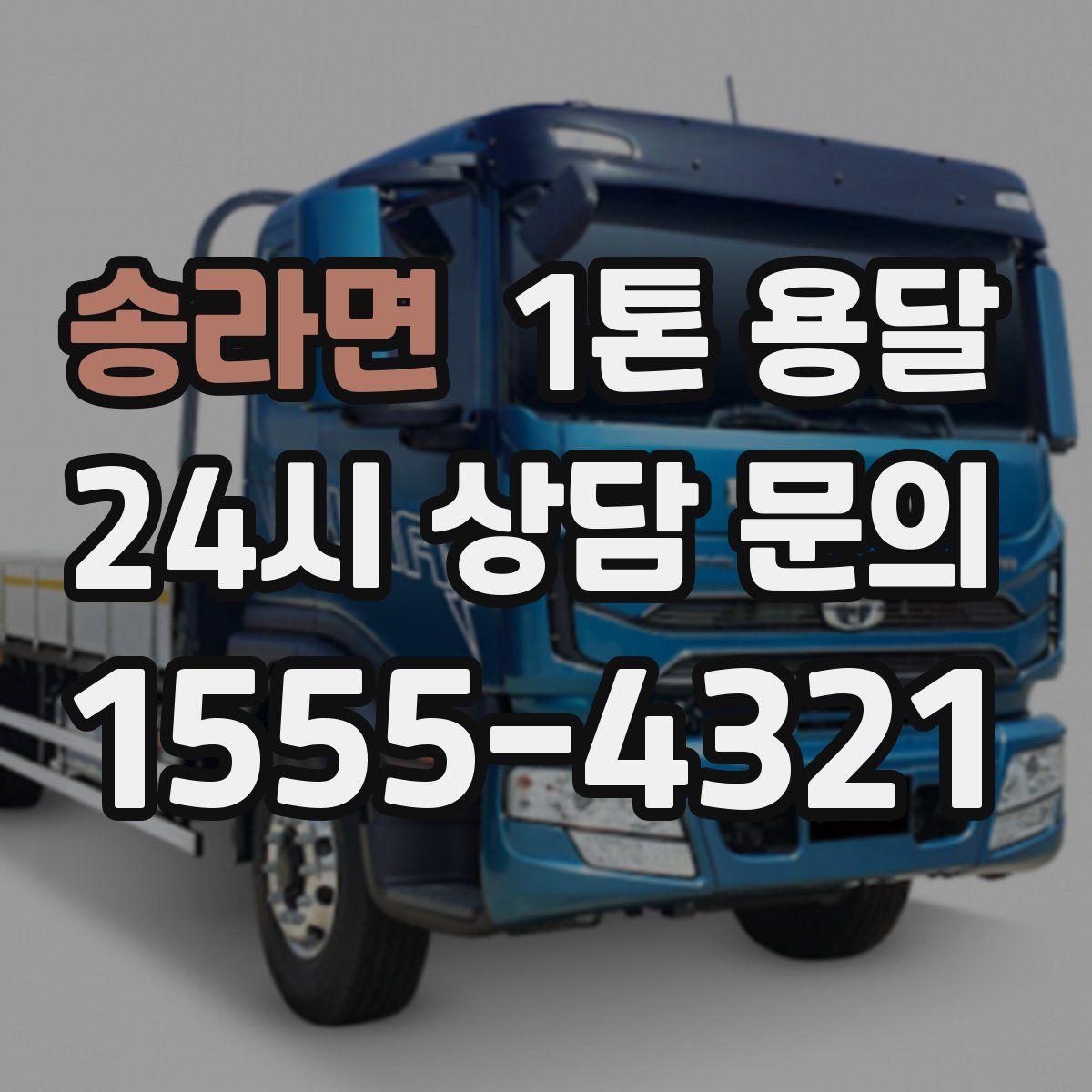 송라면 1톤 용달