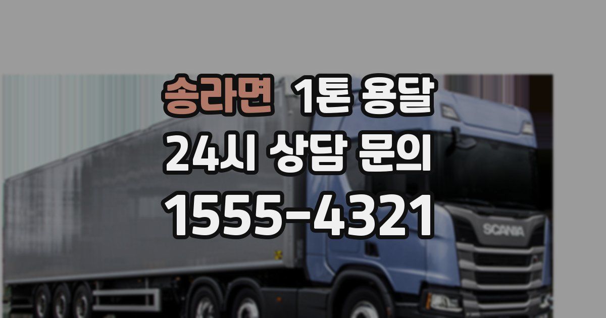 송라면 1톤 용달