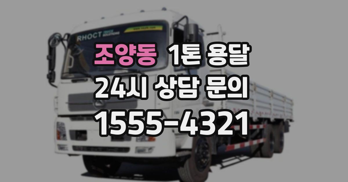 조양동 1톤 용달