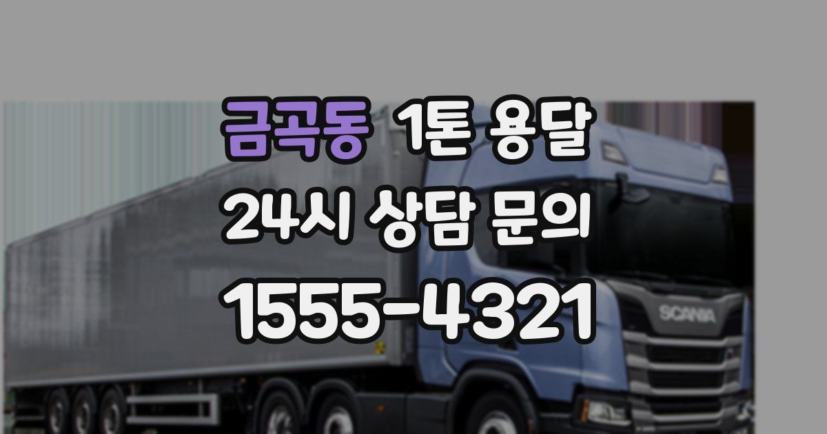 금곡동 1톤 용달
