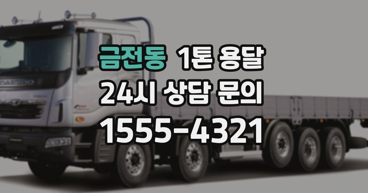 금전동 1톤 용달