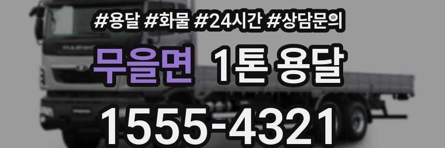 무을면 1톤 용달