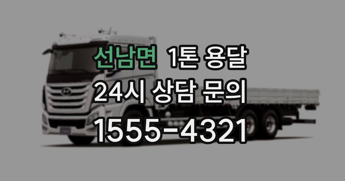 선남면 1톤 용달