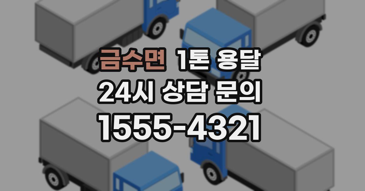 금수면 1톤 용달