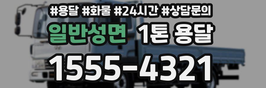 일반성면 1톤 용달
