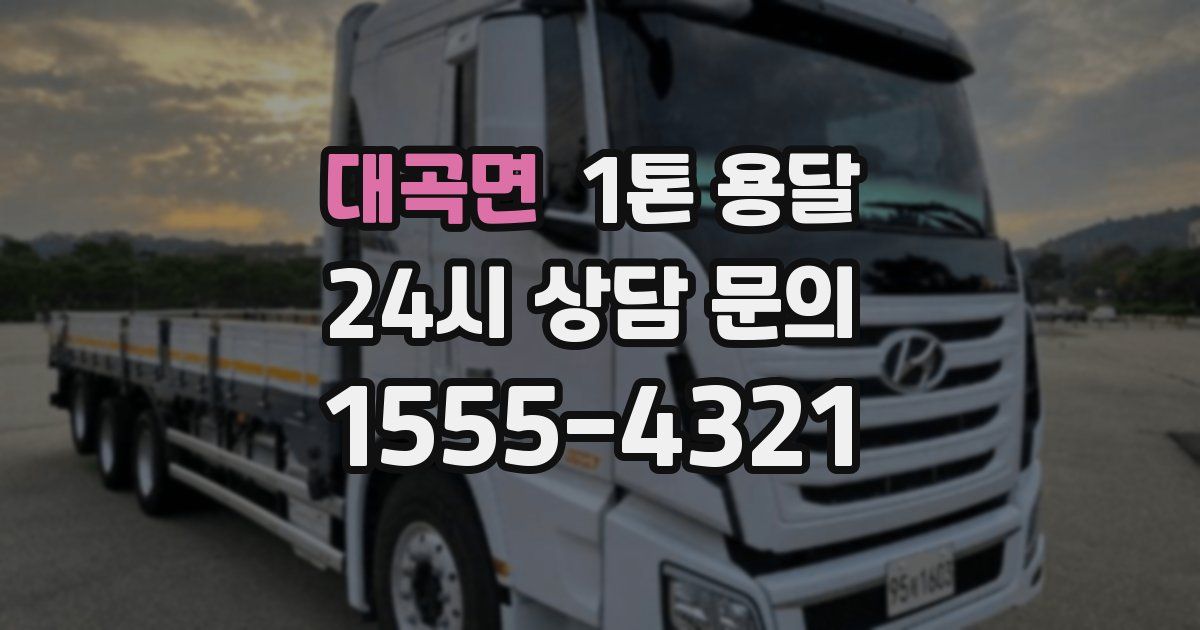 대곡면 1톤 용달