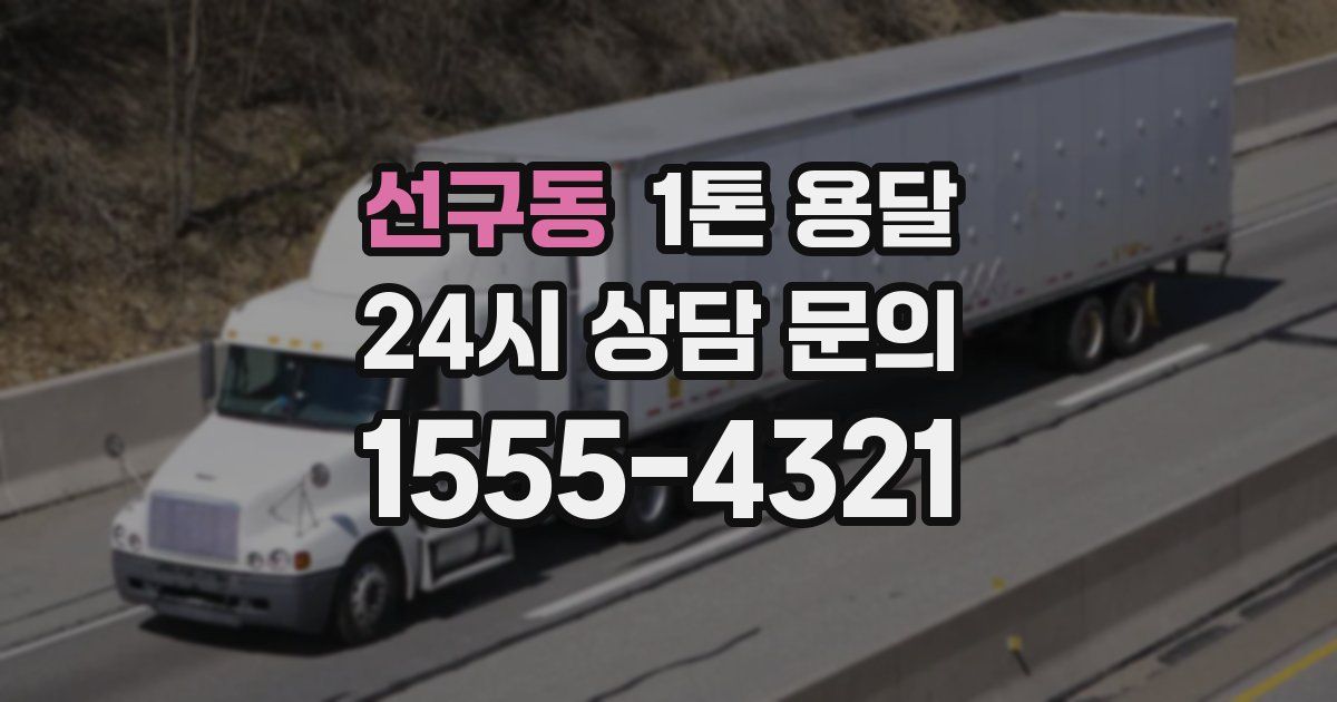 선구동 1톤 용달