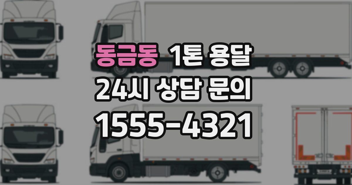 동금동 1톤 용달