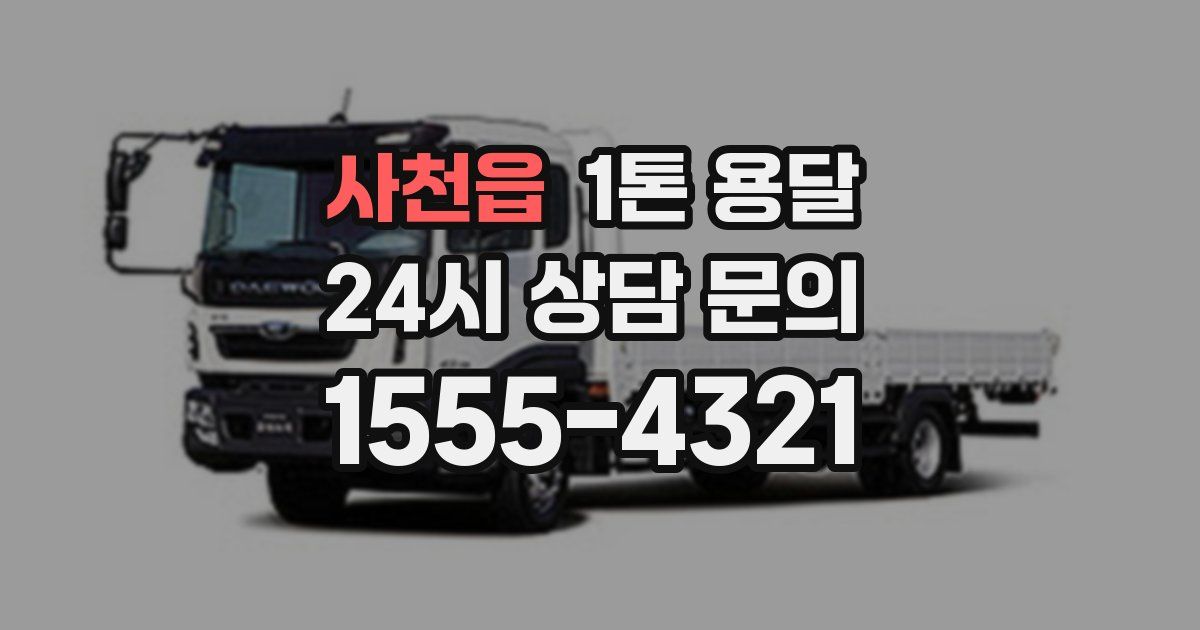 사천읍 1톤 용달