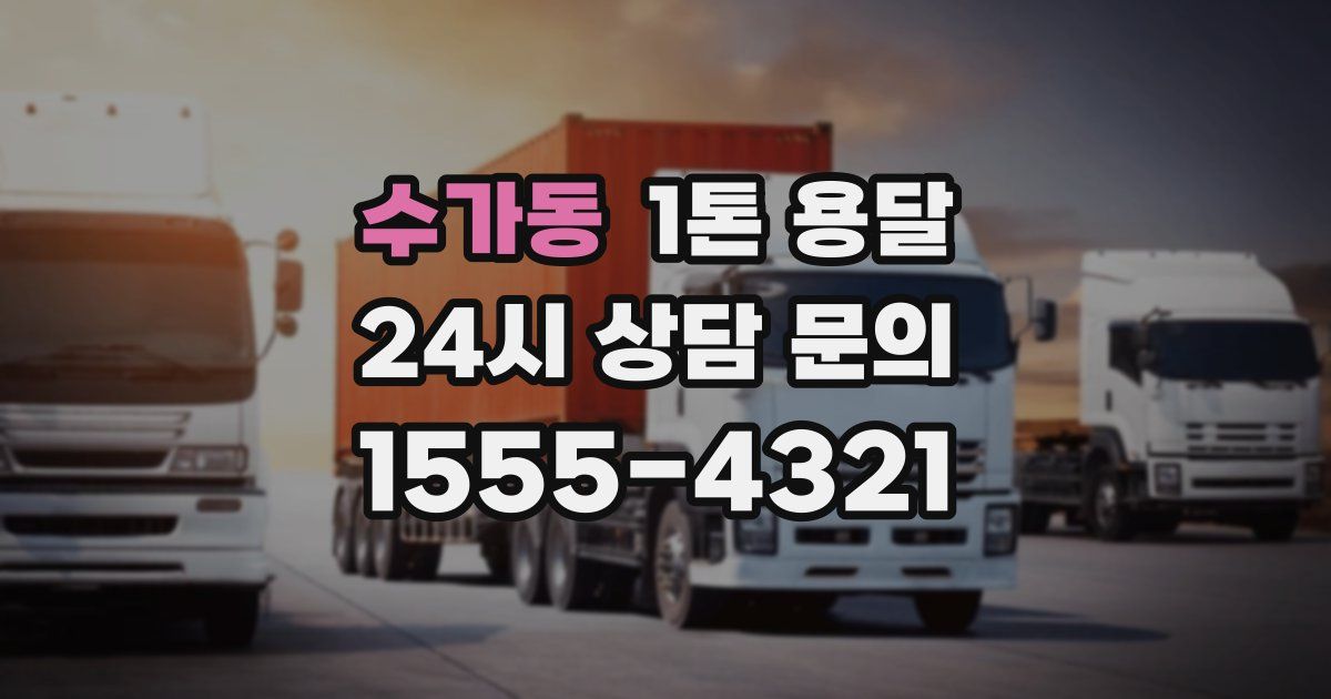 수가동 1톤 용달