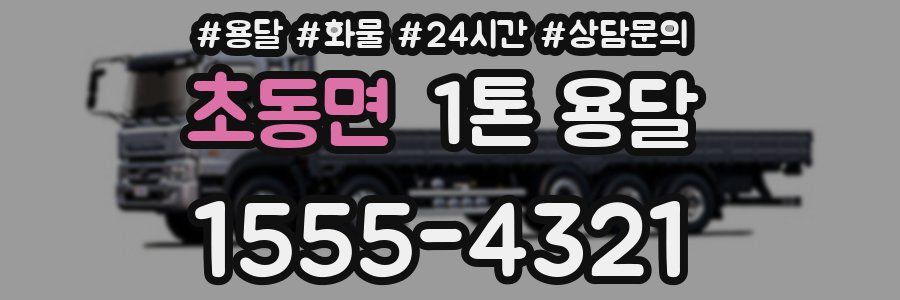 초동면 1톤 용달