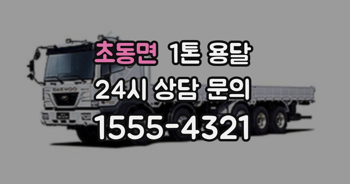 초동면 1톤 용달