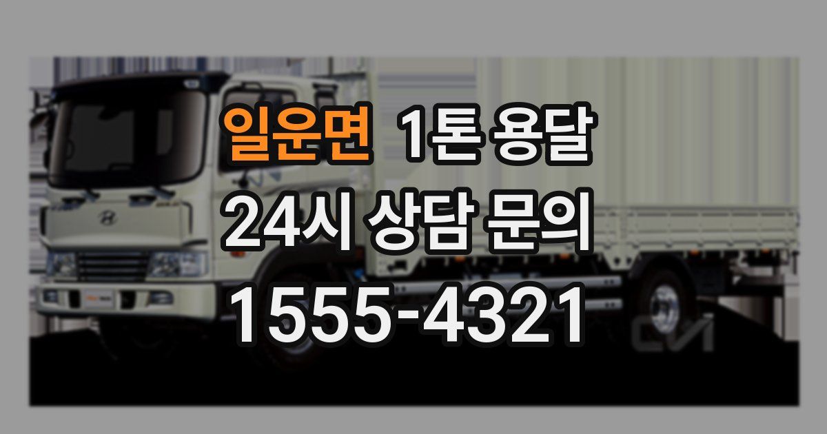 일운면 1톤 용달