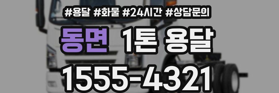 동면 1톤 용달