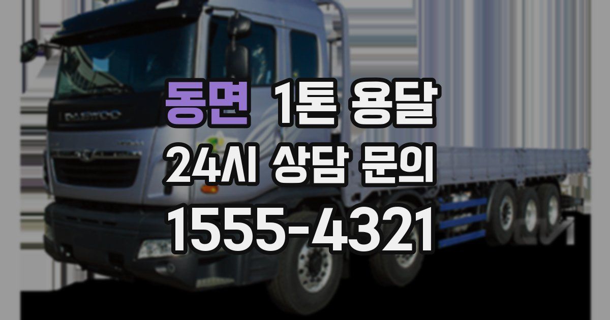 동면 1톤 용달