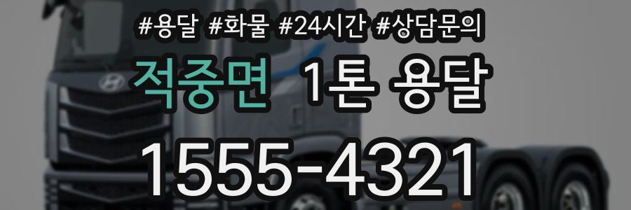 적중면 1톤 용달