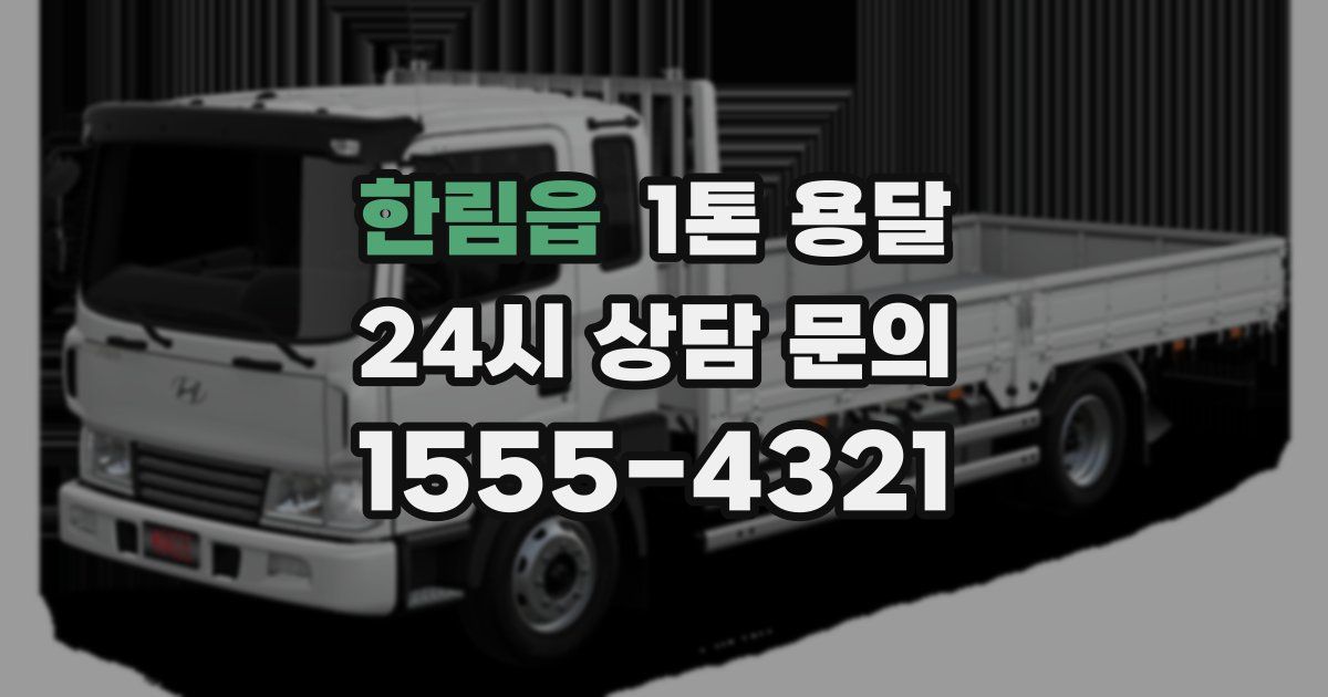 한림읍 1톤 용달