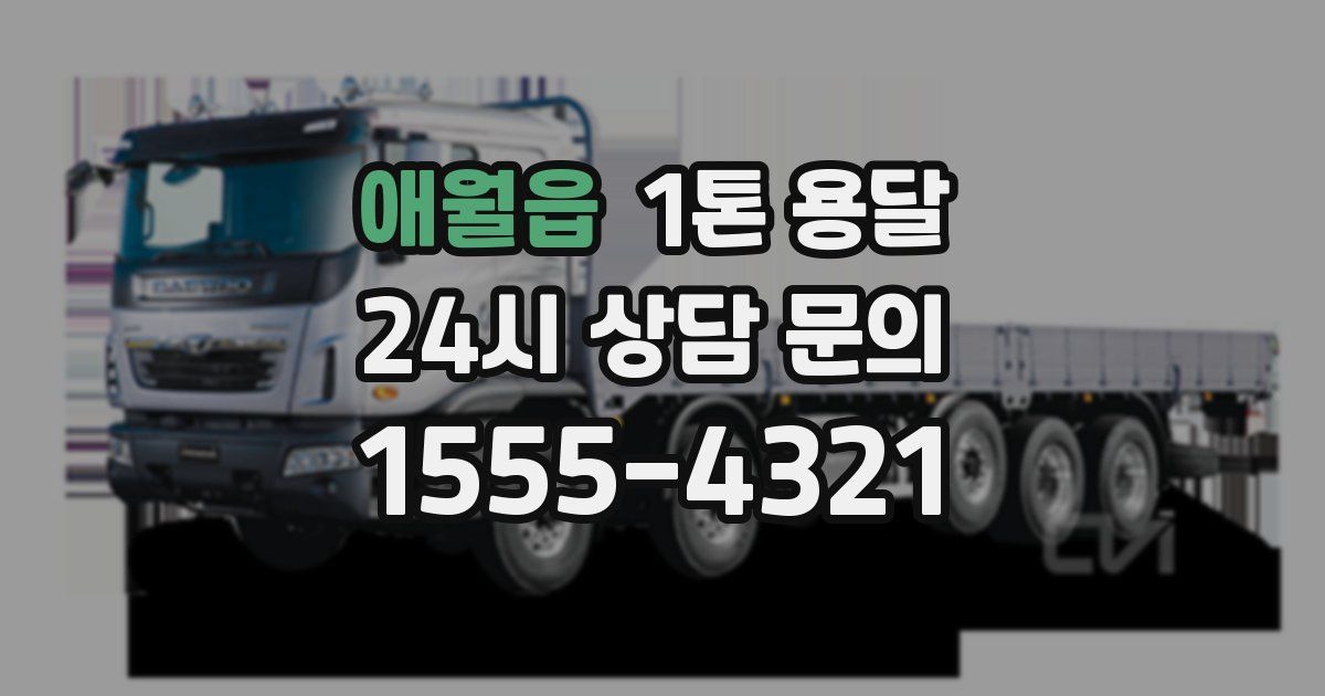 애월읍 1톤 용달