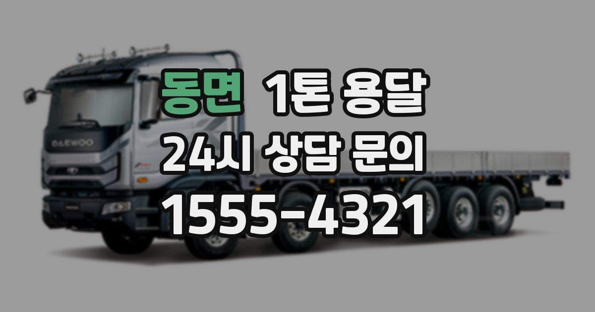 동면 1톤 용달