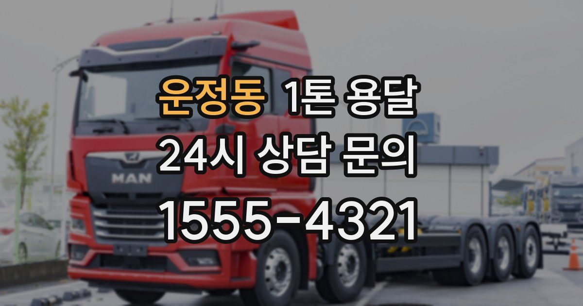 운정동 1톤 용달