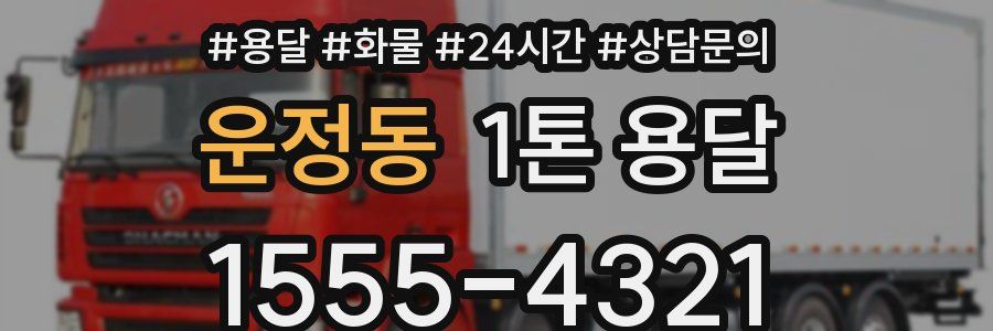 운정동 1톤 용달