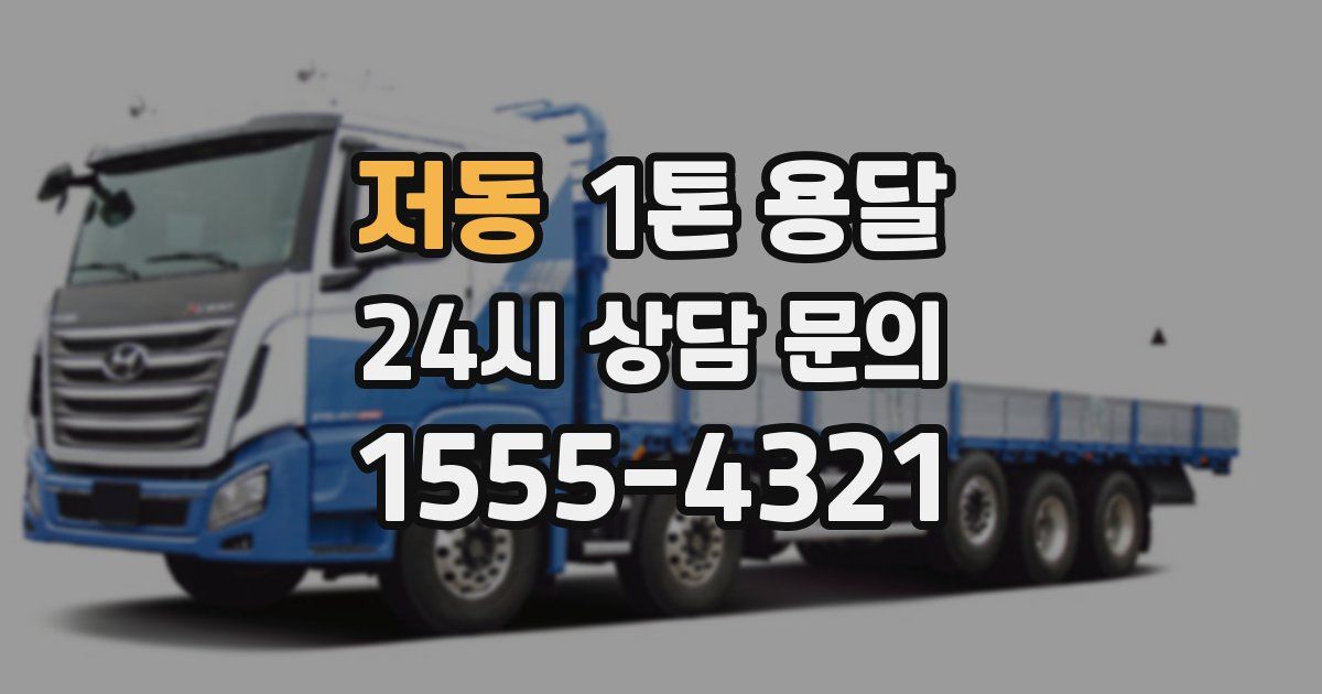저동 1톤 용달